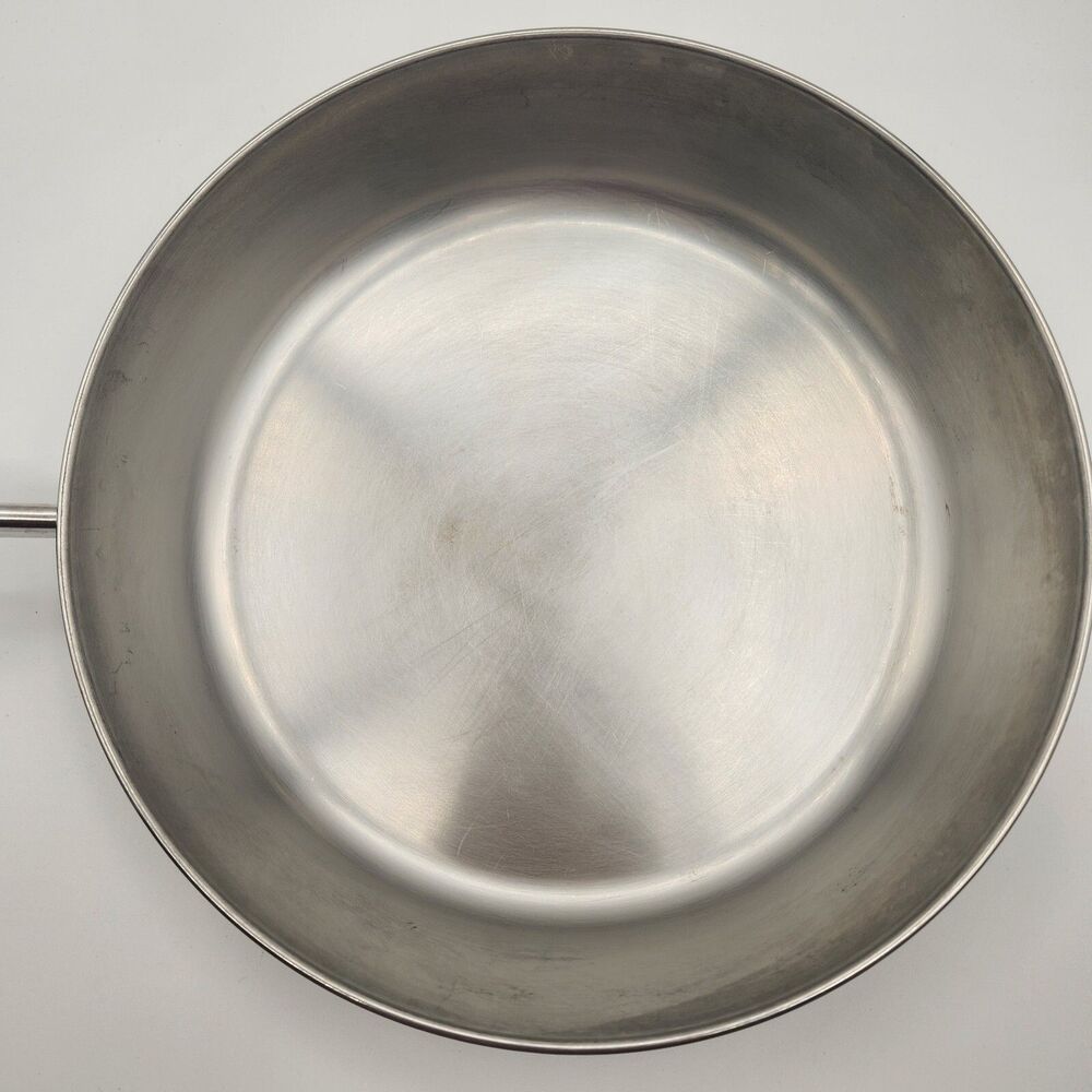 Revere Ware 1801 9 inch Skillet Frying Pan Copper Bottom Clinton ILL 95c - Picture 10 of 16